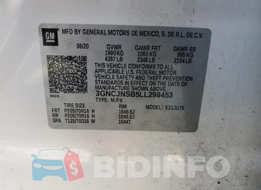 3GNCJNSB5LL298453 Photo# 14