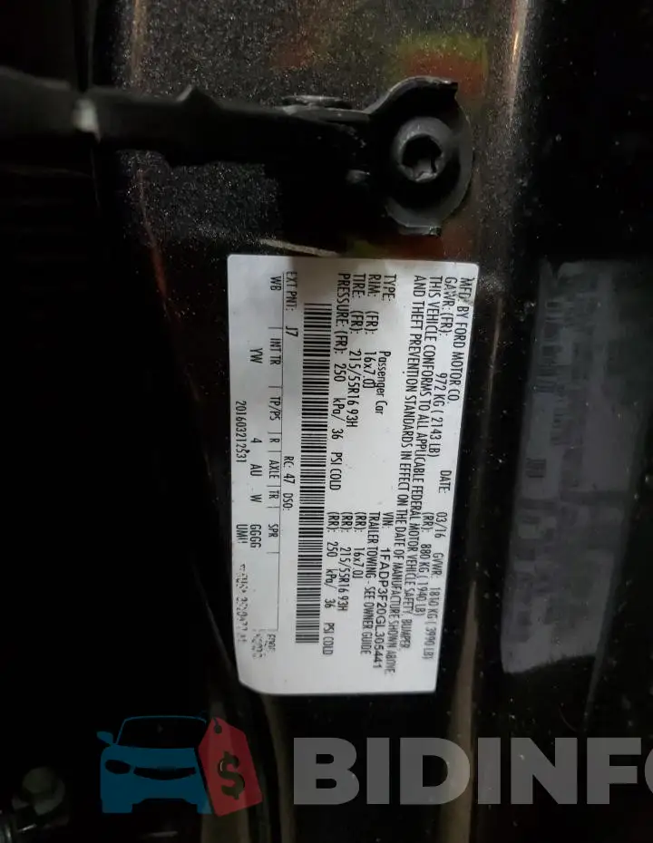 1FADP3F20GL305441 Photo# 13