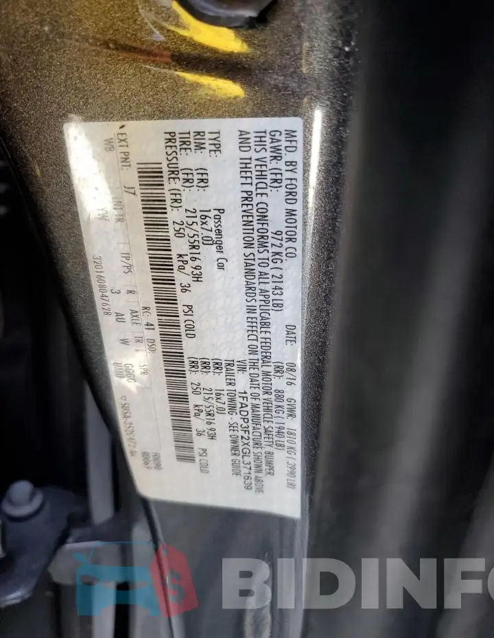 1FADP3F2XGL371639 Photo# 12