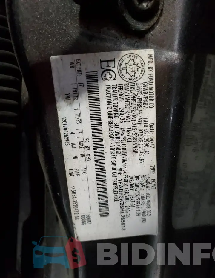 1FADP3K28HL265813 Photo# 12
