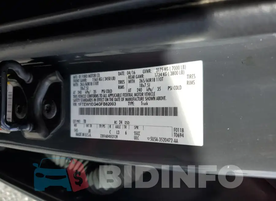 1FTEW1EG4GFB82003 Photo# 12