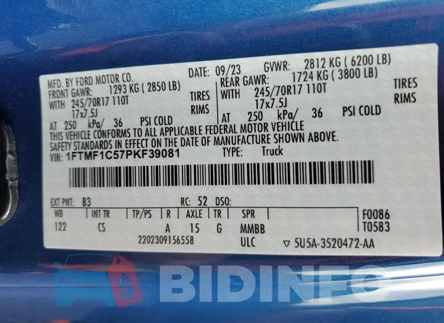 1FTMF1C57PKF39081 Photo# 12