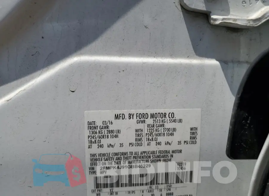 2FMPK4J91GBB46229 Photo# 13