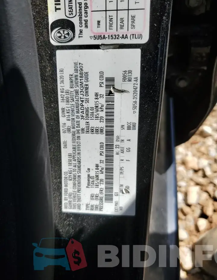 3FADP4TJ3GM188907 Photo# 13