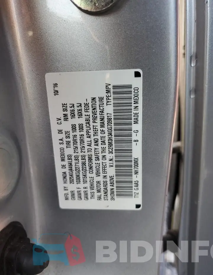 3CZRM3H34GG709817 Photo# 12