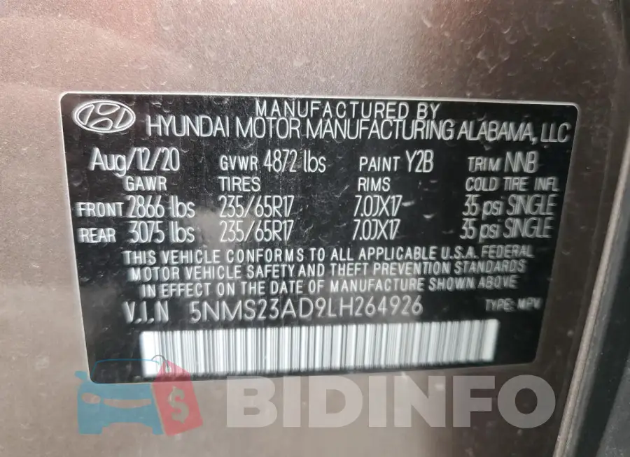 5NMS23AD9LH264926 Photo# 13