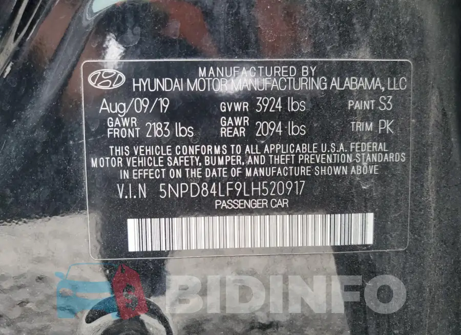 5NPD84LF9LH520917 Photo# 12