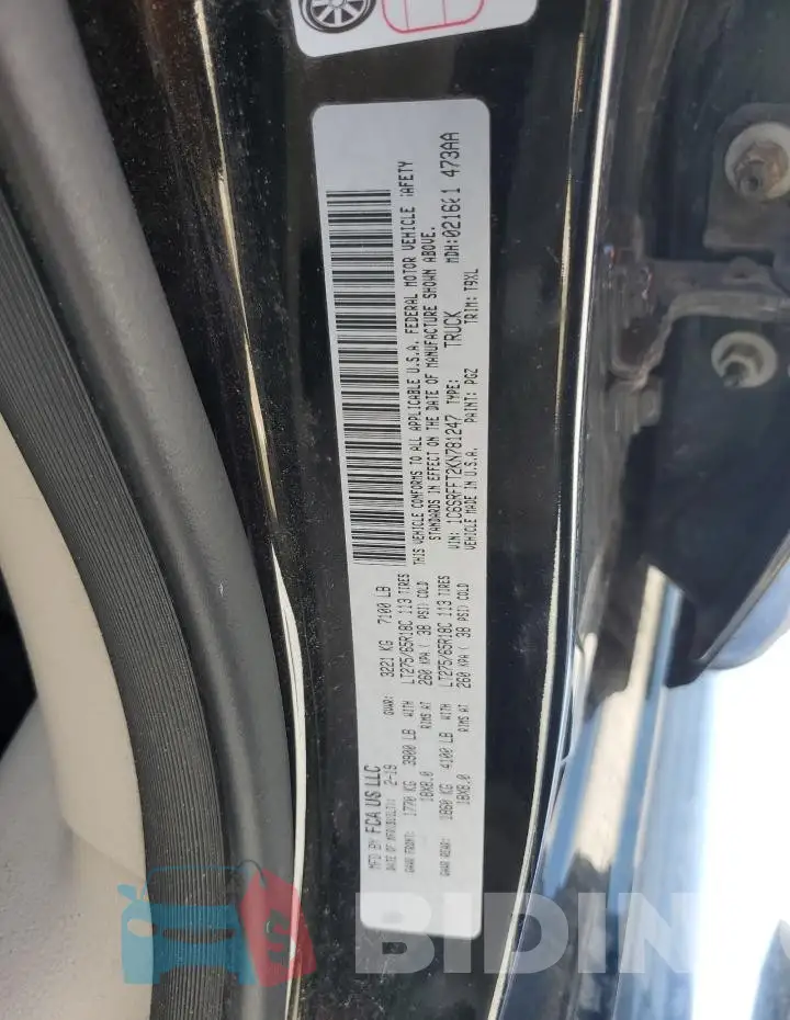 1C6SRFFT2KN781247 Photo# 12