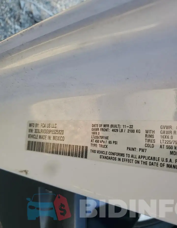 3C6LRVDG9PE525820 Photo# 14