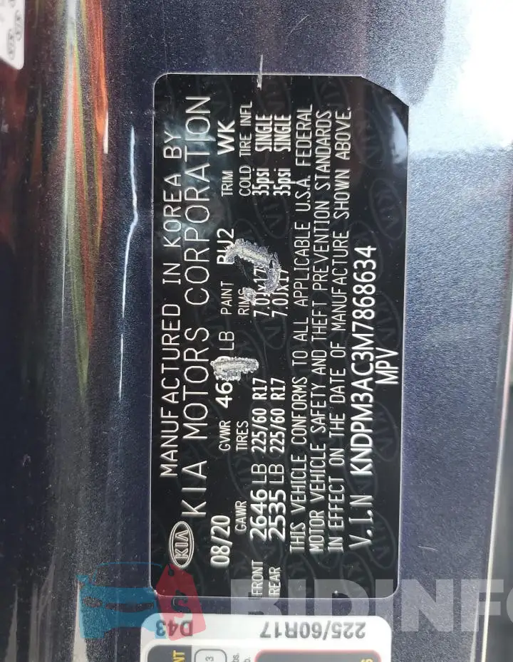 KNDPM3AC3M7868634 Photo# 13