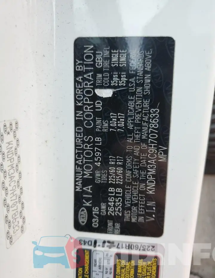 KNDPM3AC9H7078633 Photo# 13