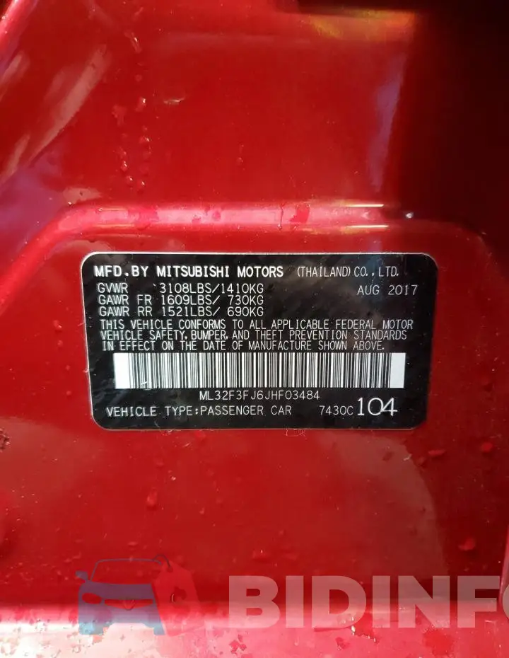 ML32F3FJ6JHF03484 Photo# 12