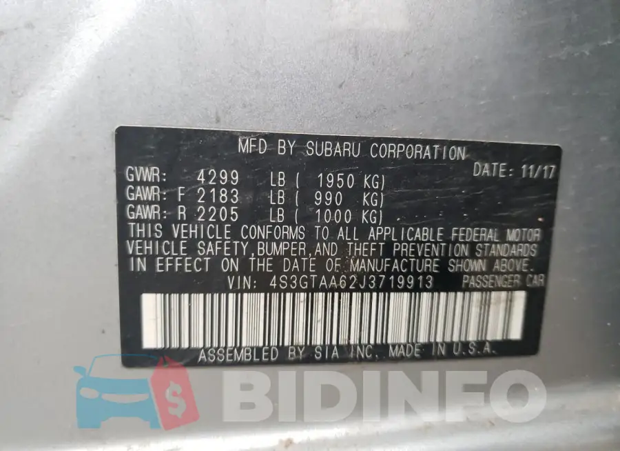 4S3GTAA62J3719913 Photo# 13