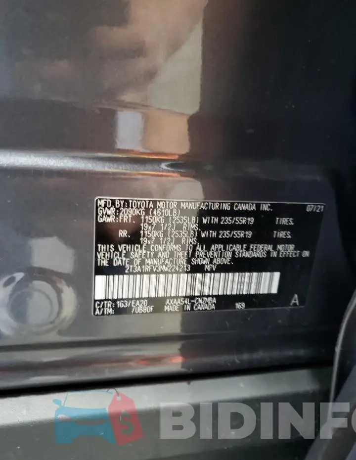 2T3A1RFV3MW224213 Photo# 13