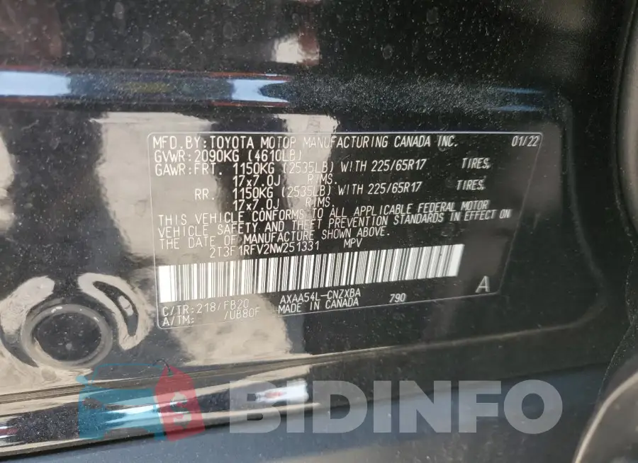 2T3F1RFV2NW251331 Photo# 14