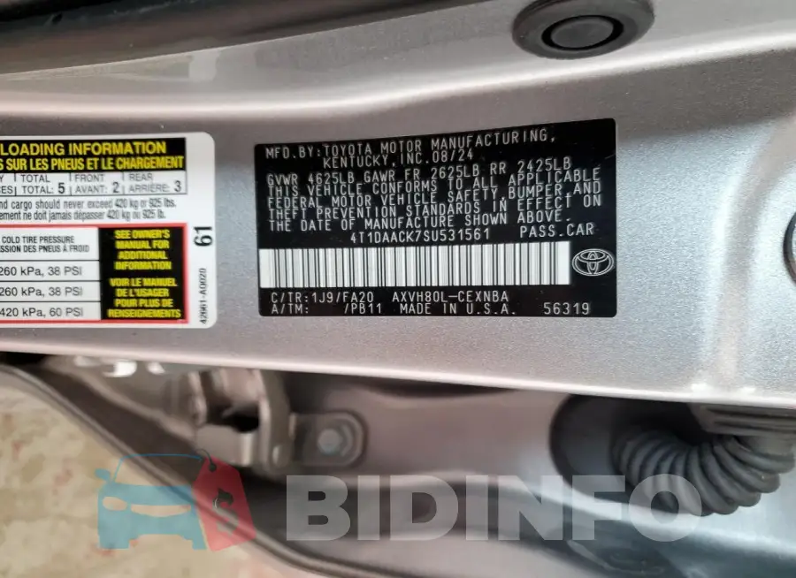 4T1DAACK7SU531561 Photo# 13