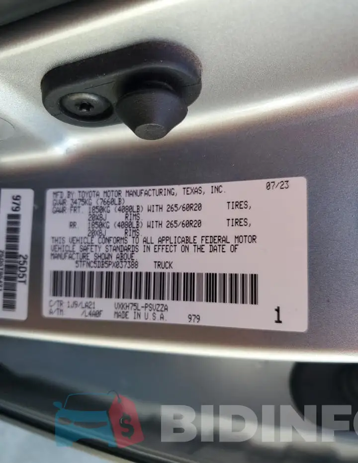 5TFNC5DB5PX037388 Photo# 12