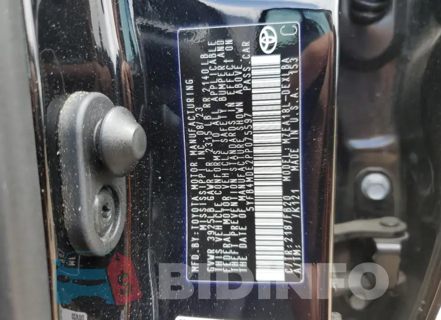 5YFB4MDE2PP075597 Photo# 12