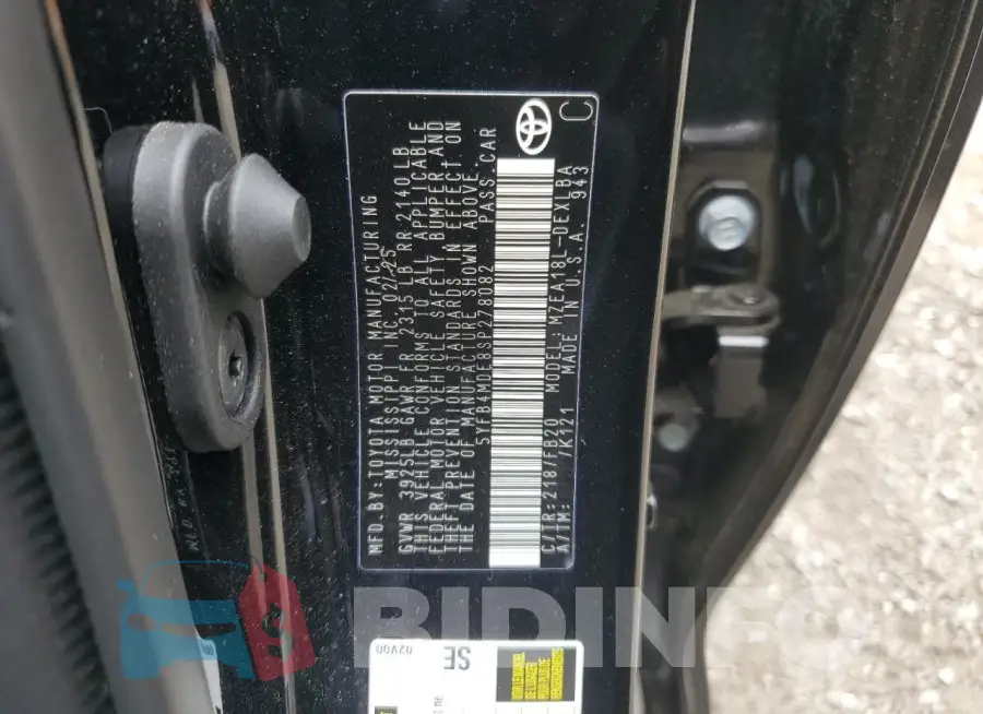 5YFB4MDE8SP278082 Photo# 12