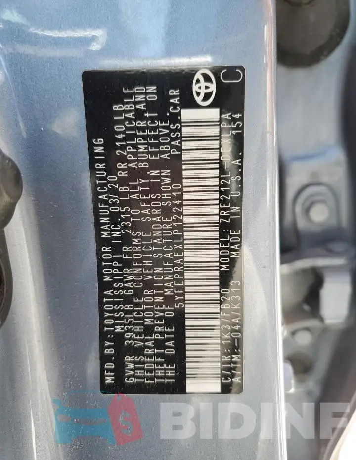 5YFEPRAEXLP122410 Photo# 13