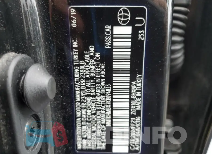 NMTKHMBX7KR094833 Photo# 13