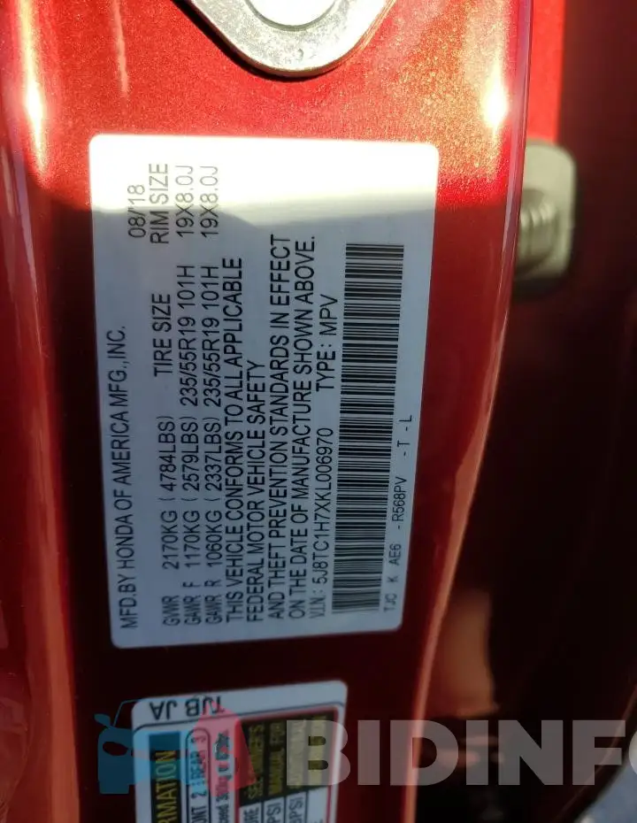 5J8TC1H7XKL006970 Photo# 13