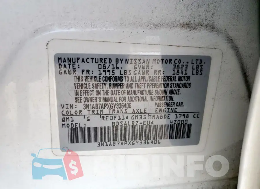 3N1AB7APXGY336406 Photo# 12