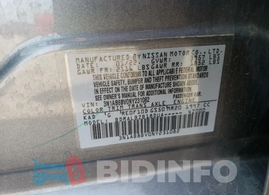3N1AB8BV0NY231082 Photo# 12