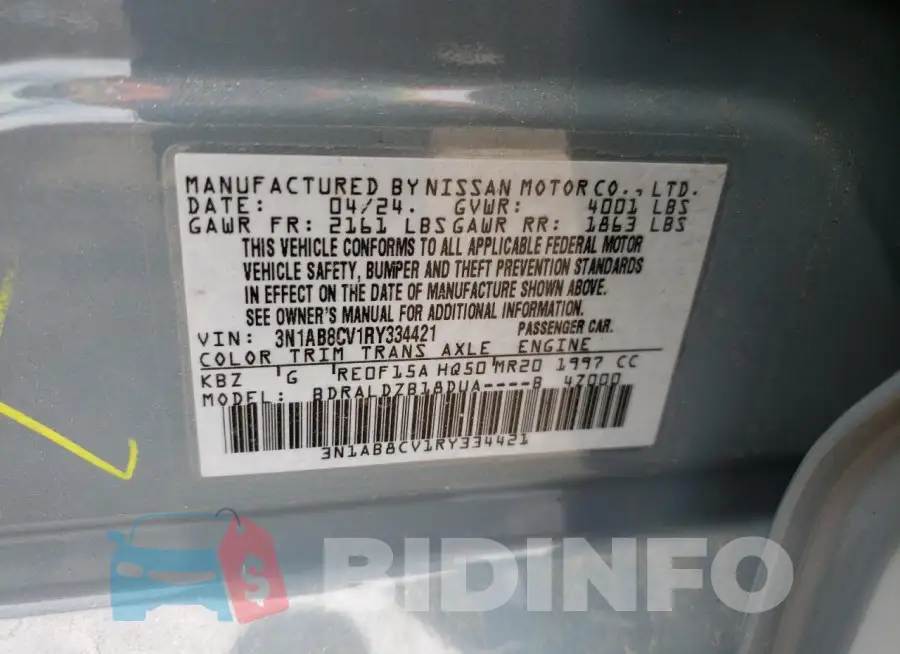 3N1AB8CV1RY334421 Photo# 12