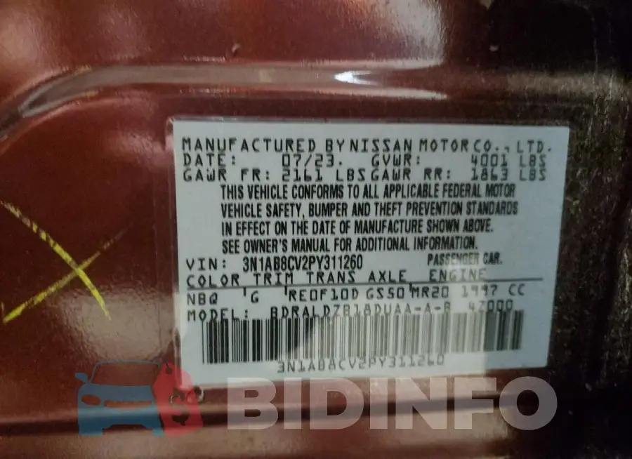 3N1AB8CV2PY311260 Photo# 13