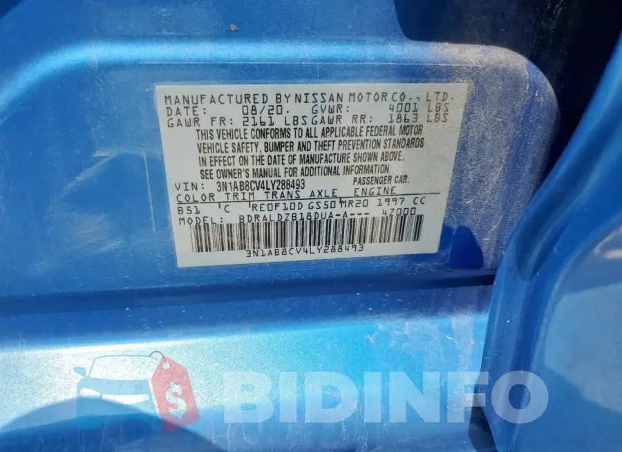 3N1AB8CV4LY288493 Photo# 12