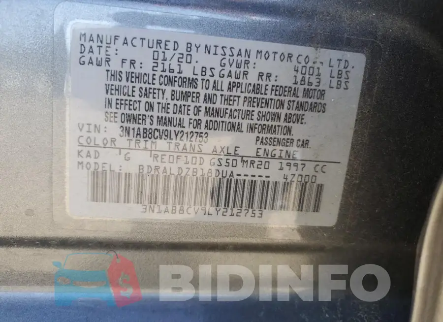 3N1AB8CV9LY212753 Photo# 13