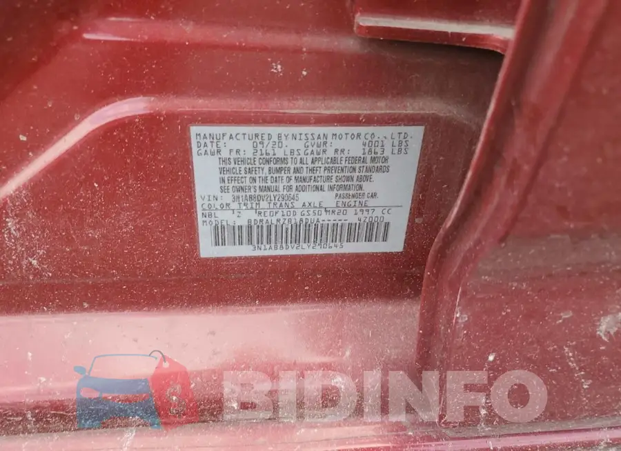 3N1AB8DV2LY290645 Photo# 12