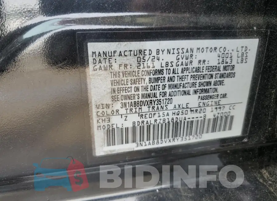 3N1AB8DVXRY351720 Photo# 12