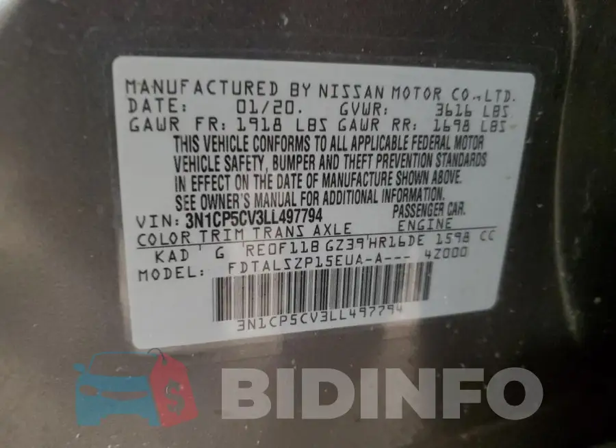 3N1CP5CV3LL497794 Photo# 12