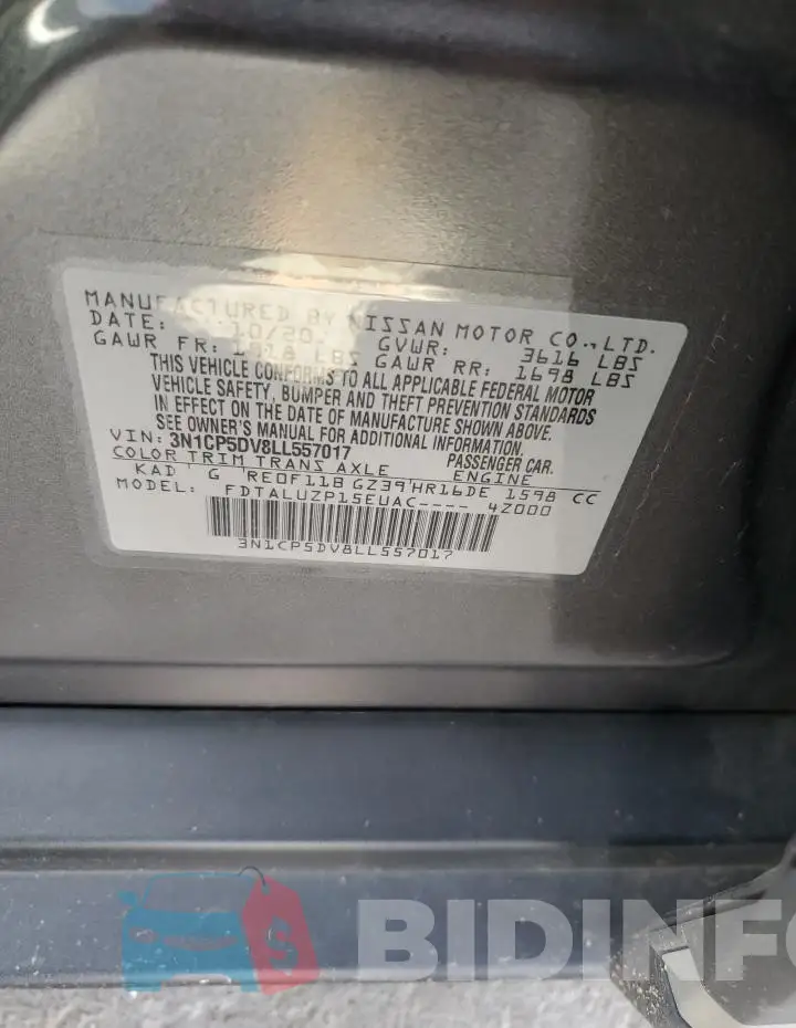 3N1CP5DV8LL557017 Photo# 14