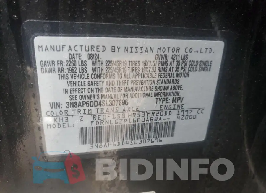 3N8AP6DD4SL307696 Photo# 14