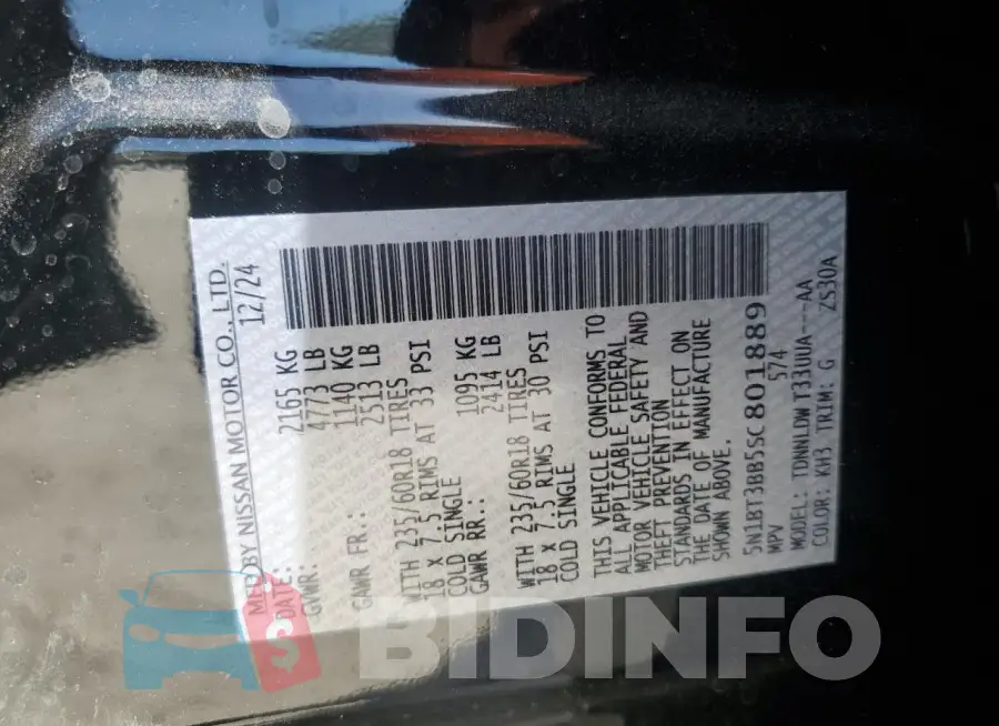 5N1BT3BB5SC801889 Photo# 13