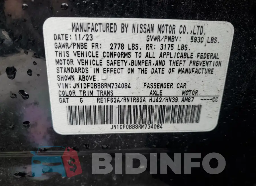 JN1DF0BB8RM734084 Photo# 13