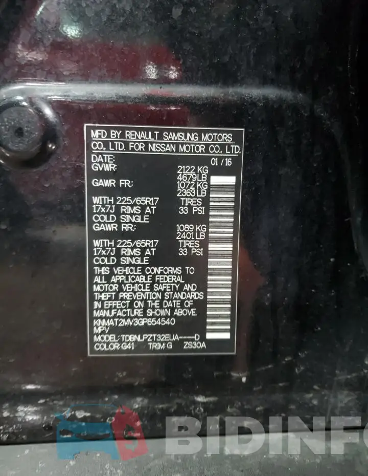 KNMAT2MV3GP654540 Photo# 13
