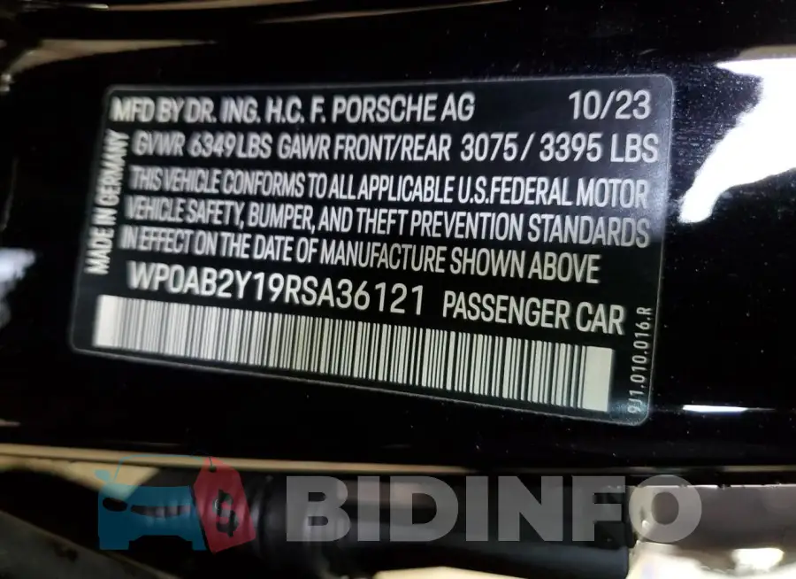 WP0AB2Y19RSA36121 Photo# 13