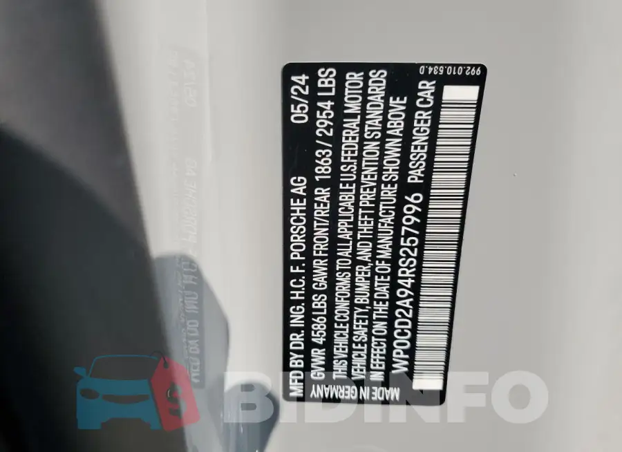 WP0CD2A94RS257996 Photo# 13