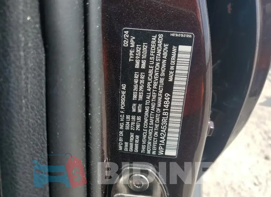 WP1AA2A53RLB14849 Photo# 13