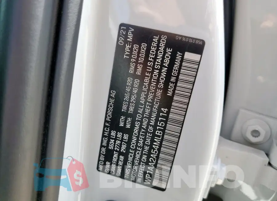 WP1AA2A54MLB15114 Photo# 14