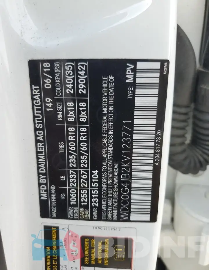 WDC0G4JB2KV123771 Photo# 13