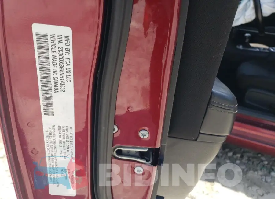 2C3CDXBG8NH143032 Photo# 13