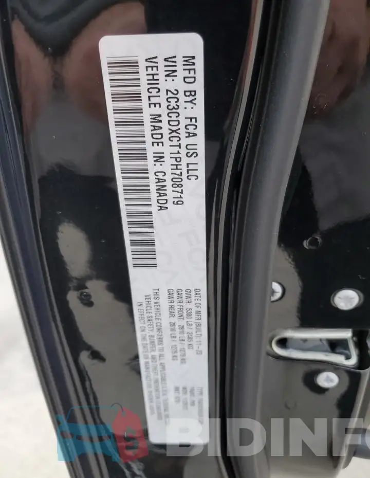 2C3CDXCT1PH708719 Photo# 12