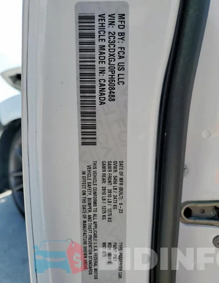 2C3CDXGJ0PH608488 Photo# 12