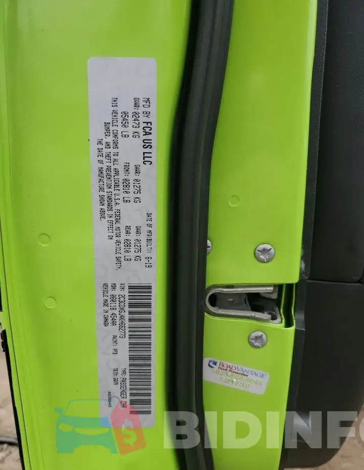 2C3CDXGJ4KH662773 Photo# 12