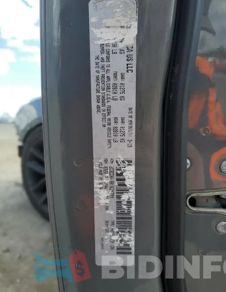 2C3CDXGJ6KH625790 Photo# 12